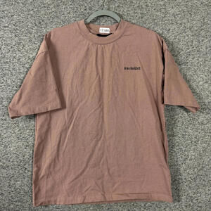 Iron Willed Men's Size Small Pink Graphic Spellout Short Sleeve t-Shirt